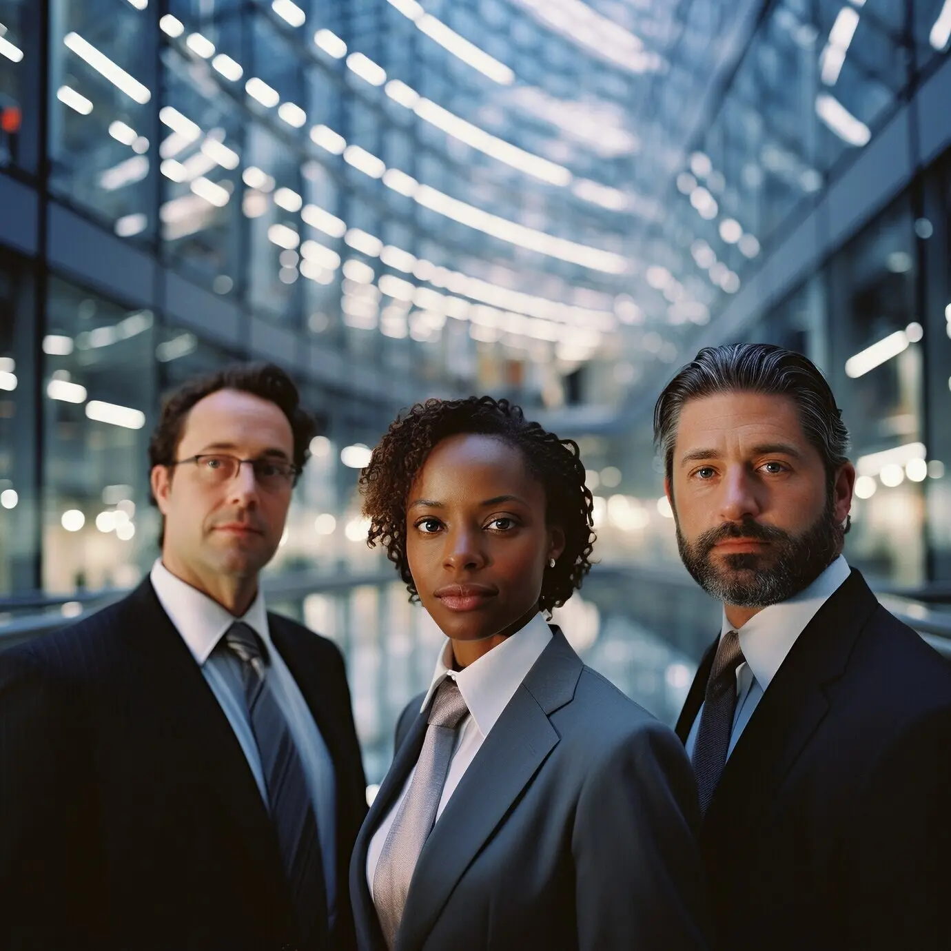 Портрет профессионалов в сфере бизнеса, работающих вместе.